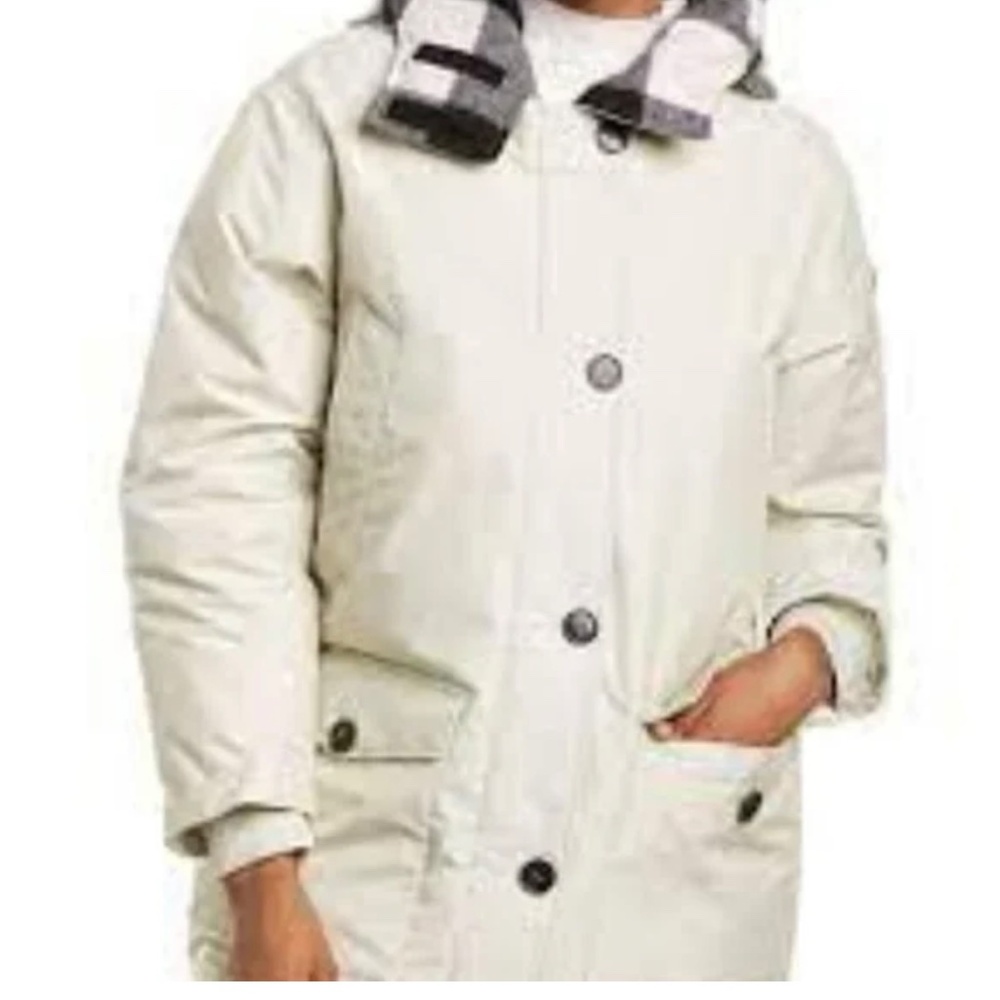Woolrich Reversible Trim Down Parka, Cream/ Black XS